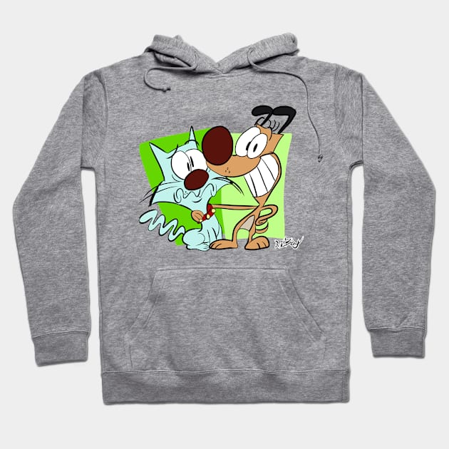 Maxwell Manx and Marty Mutt Hoodie by D.J. Berry